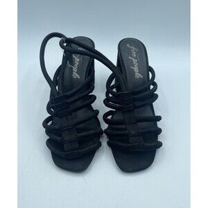 FREE PEOPLE Colette Cinched Block Heel Sandals, Black, EU39.5/US9 NWOB